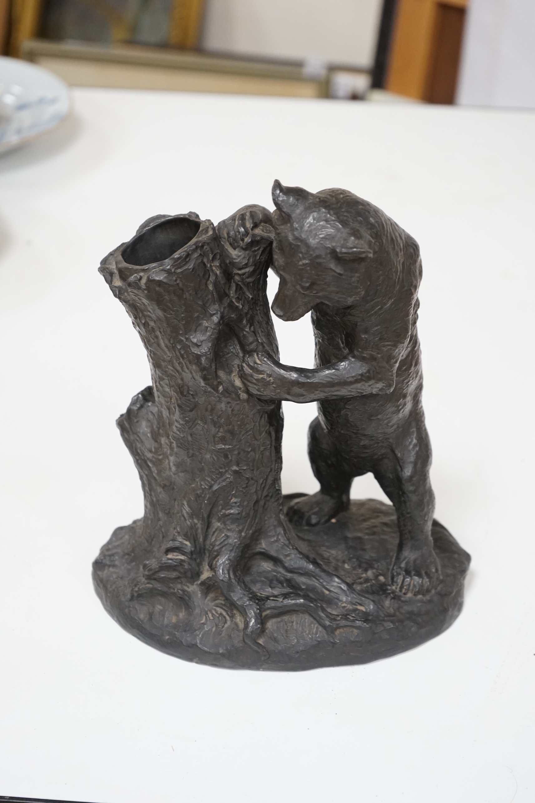 P. Ipsen København, a pottery model of a bear, 28cm. Condition - good